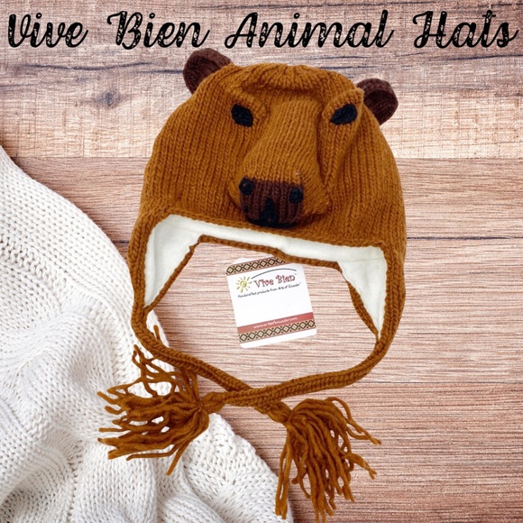 Youth Capybara Animal Hat from Ecuador - Picture 1 of 10